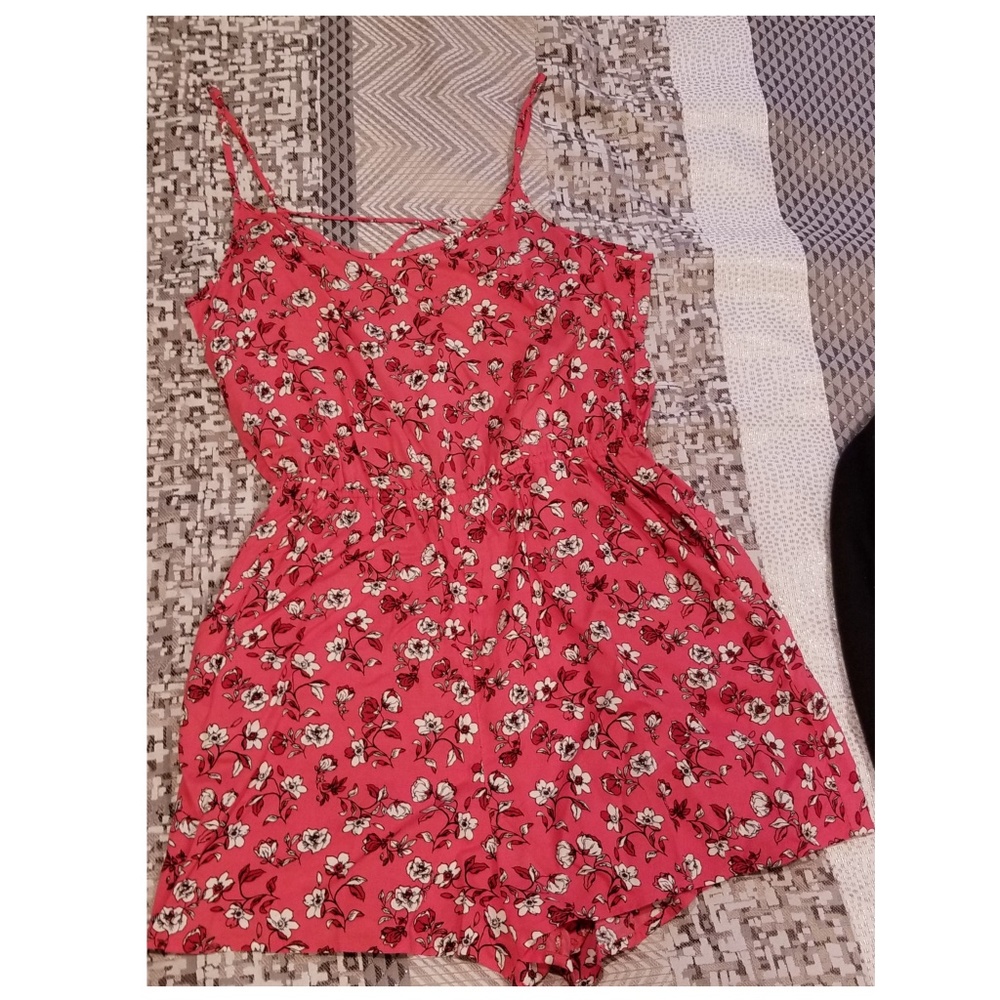 Poppy print romper